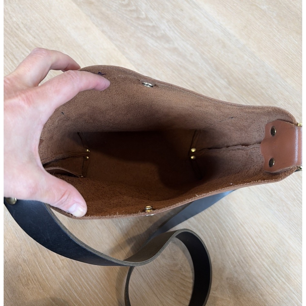 Moss Bags Parker Crossbody Bag Brown Leather Minimalist USA MSRP $145 - Picture 4 of 16